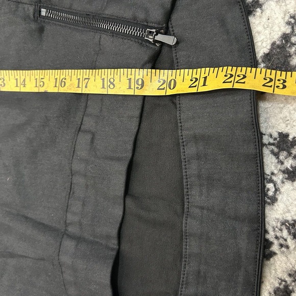 3x1 NYC USA Women's Size M Black Coated Denim Zip Cropped Shirt Top Long Sleeve - Picture 5 of 8